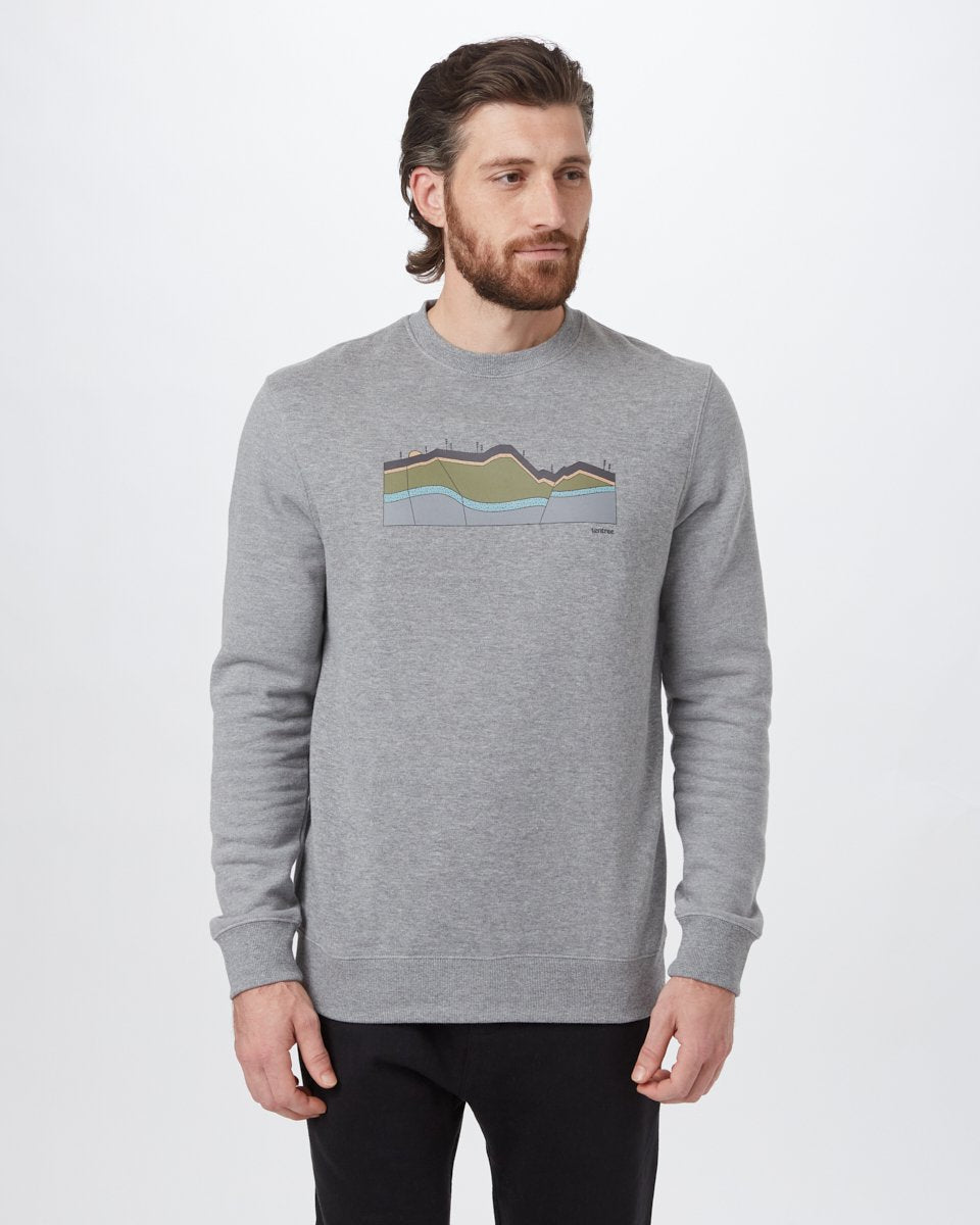 Grey Men's Graphic Crew