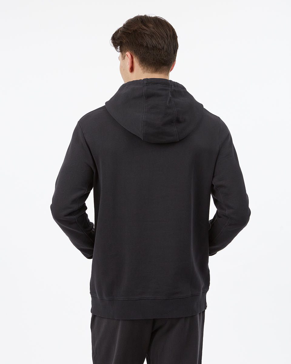 Black Men's Organic Cotton Pullover Hoodie