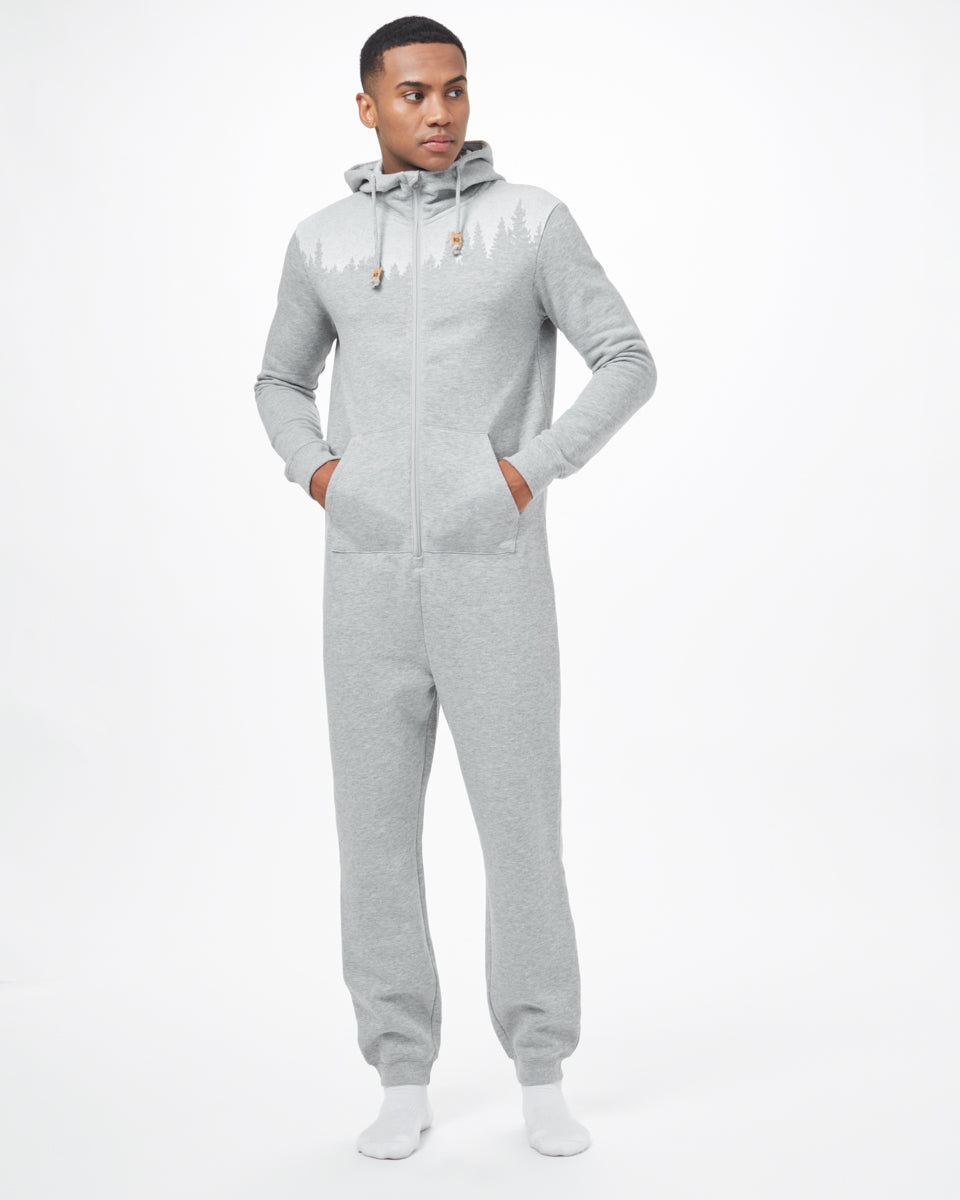 Gray Unisex Hooded Pajama Onesie