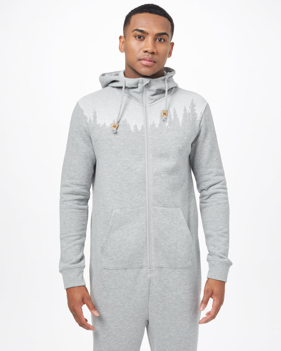 Gray Unisex Hooded Pajama Onesie