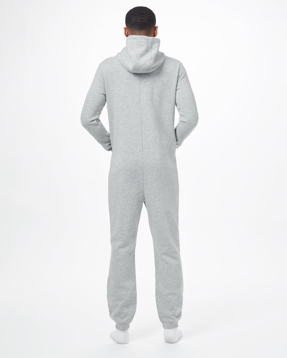 Gray Unisex Hooded Pajama Onesie