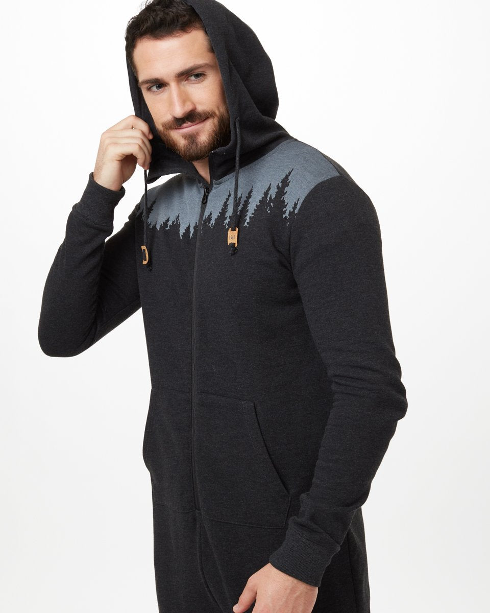 Black Unisex Hooded Pajama Onesie