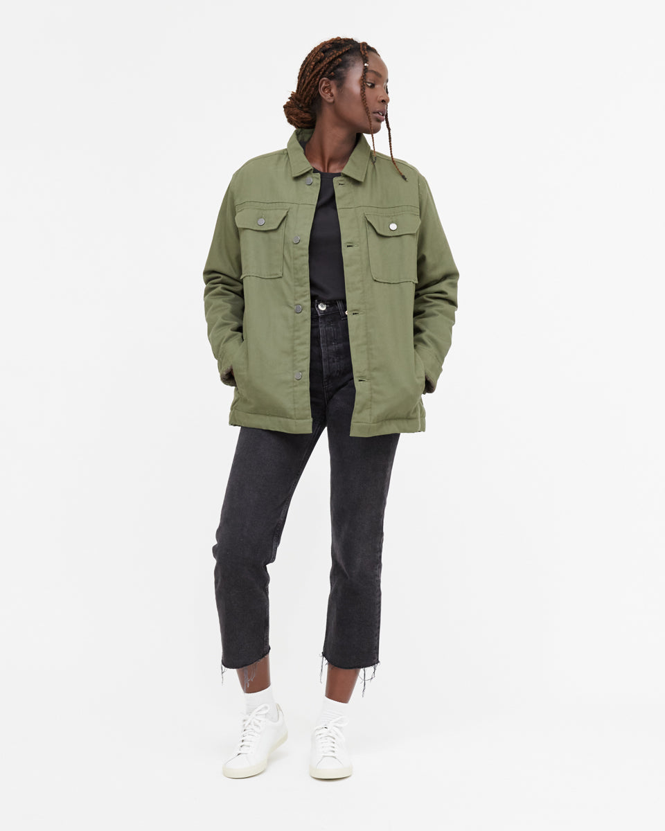 Green Utility Canvas Jacket