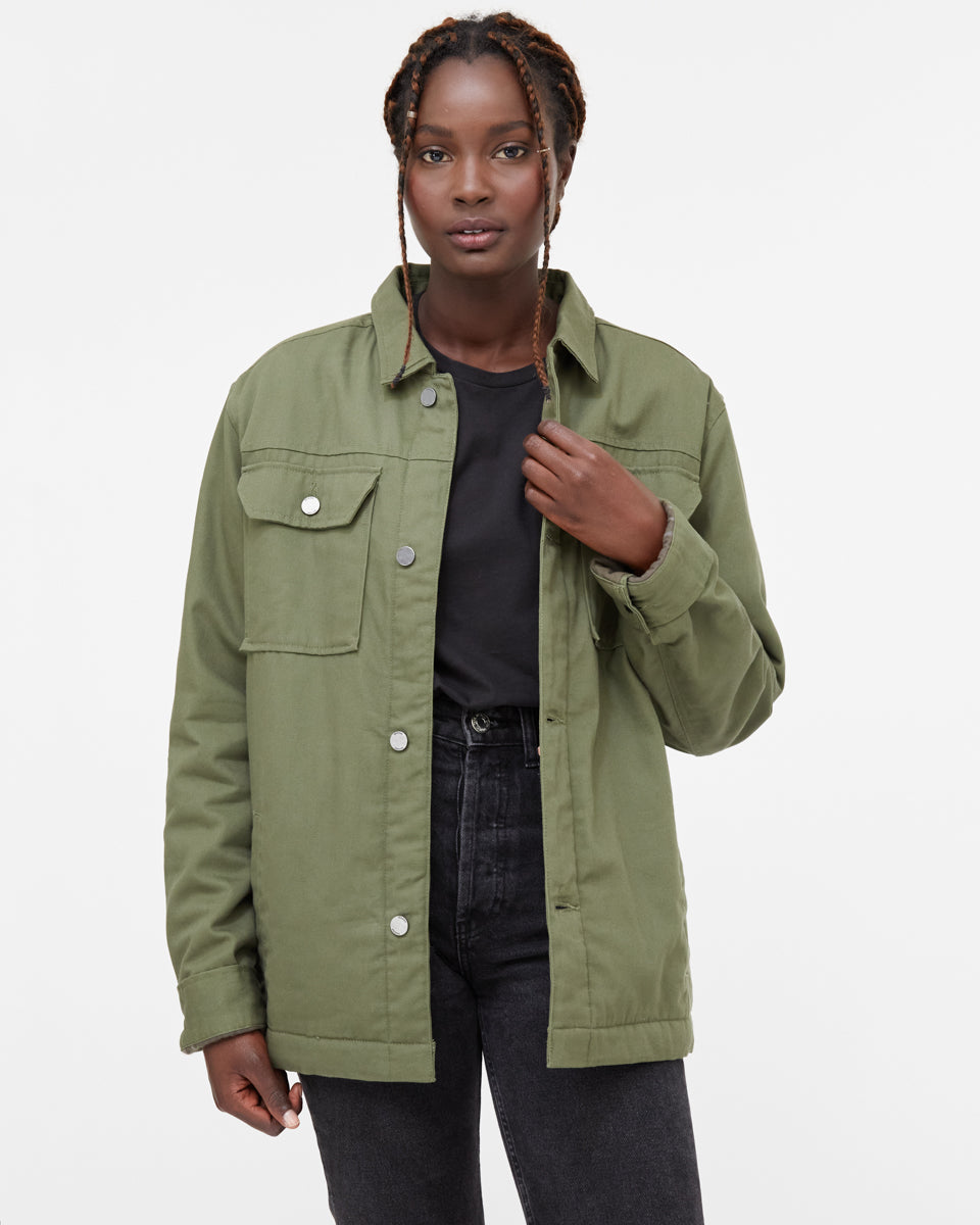 Green Utility Canvas Jacket