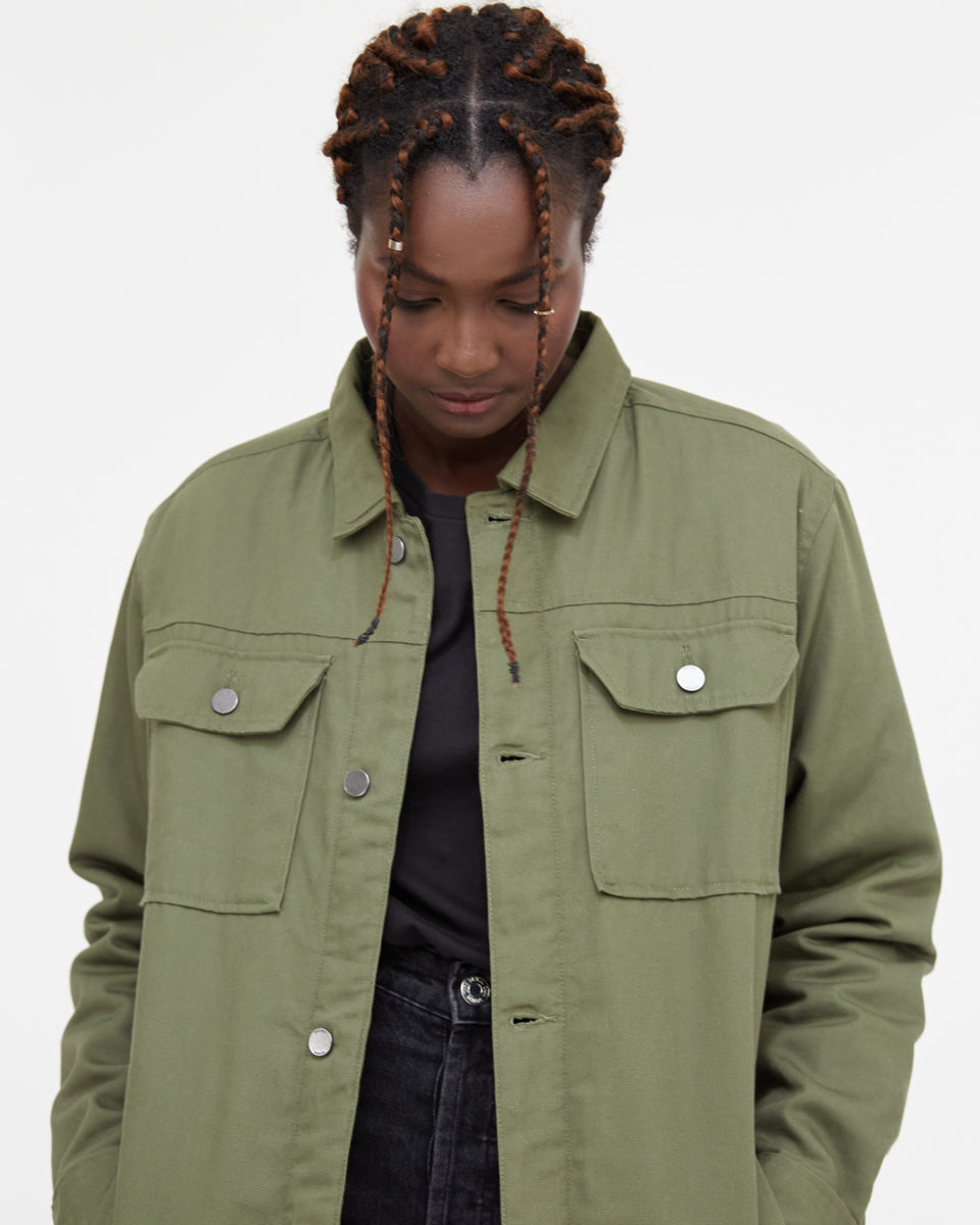 Green Utility Canvas Jacket