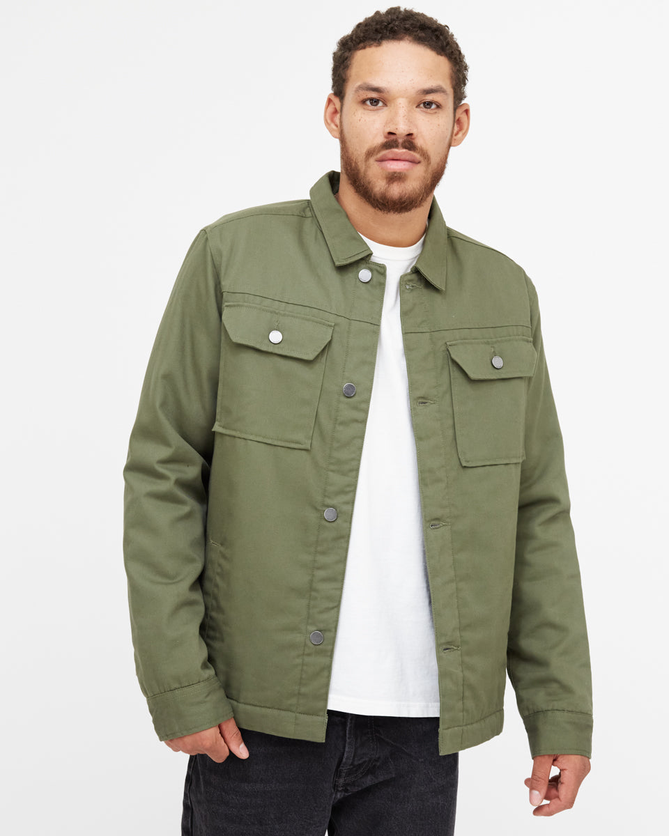 Green Utility Canvas Jacket