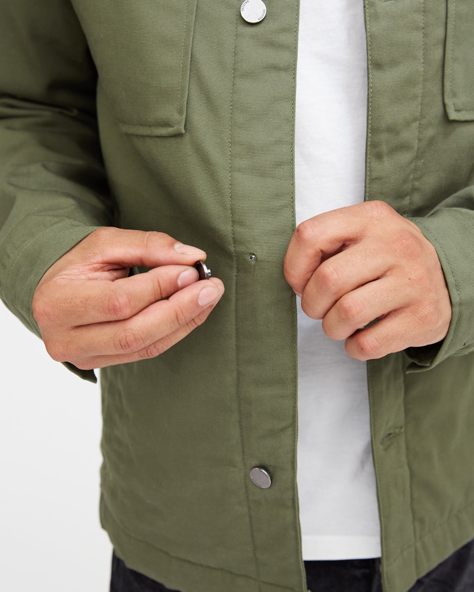 Green Utility Canvas Jacket