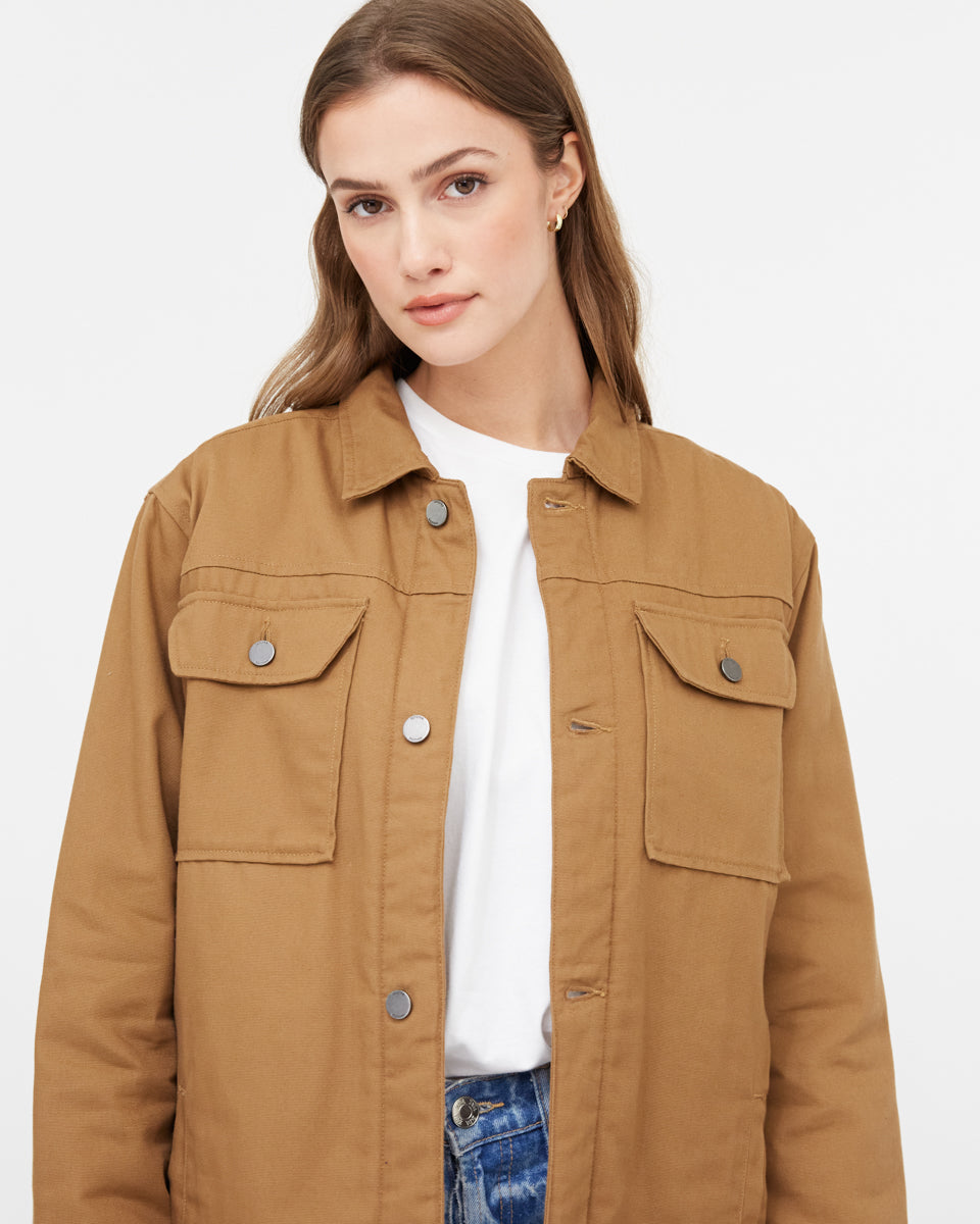 Brown Utility Canvas Jacket