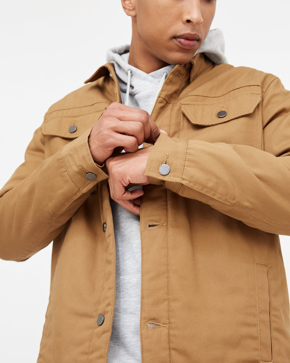 Brown Utility Canvas Jacket