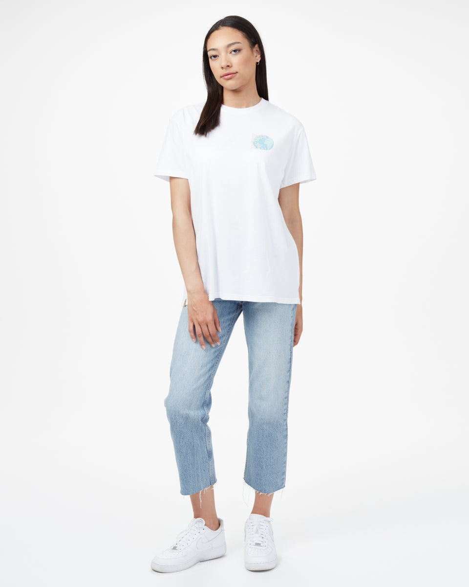 White Organic Cotton Crew Neck T-Shirt