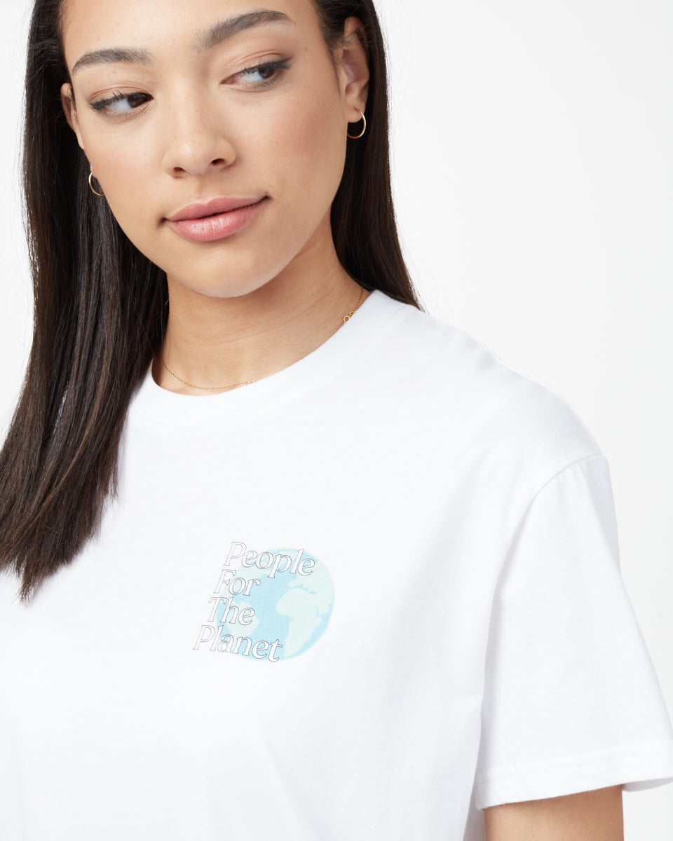 White Organic Cotton Crew Neck T-Shirt