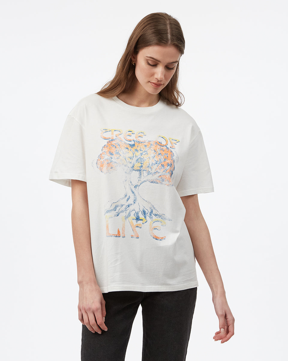 White Organic Cotton Graphic Tee