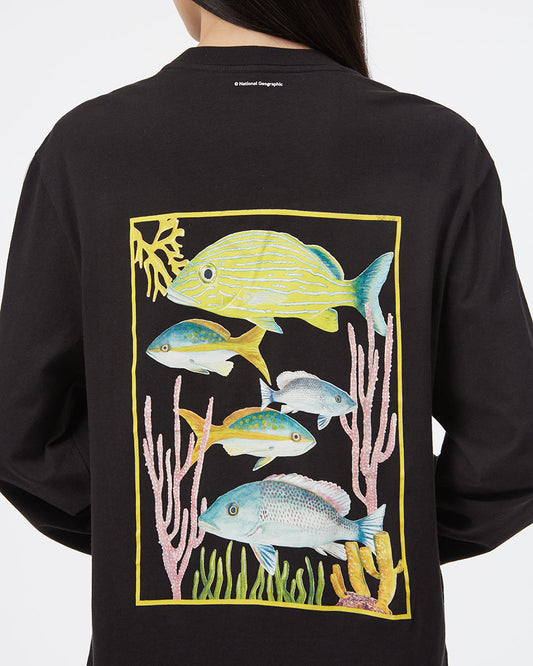 Black Organic Cotton Graphic Longsleeve