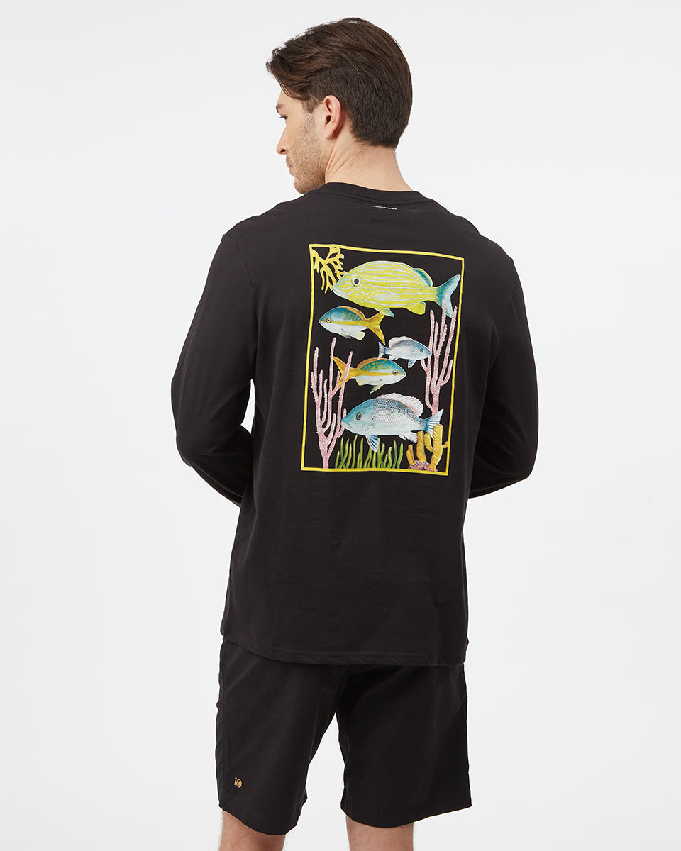 Black Organic Cotton Graphic Longsleeve