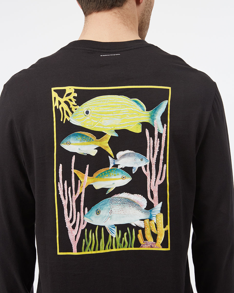 Black Organic Cotton Graphic Longsleeve