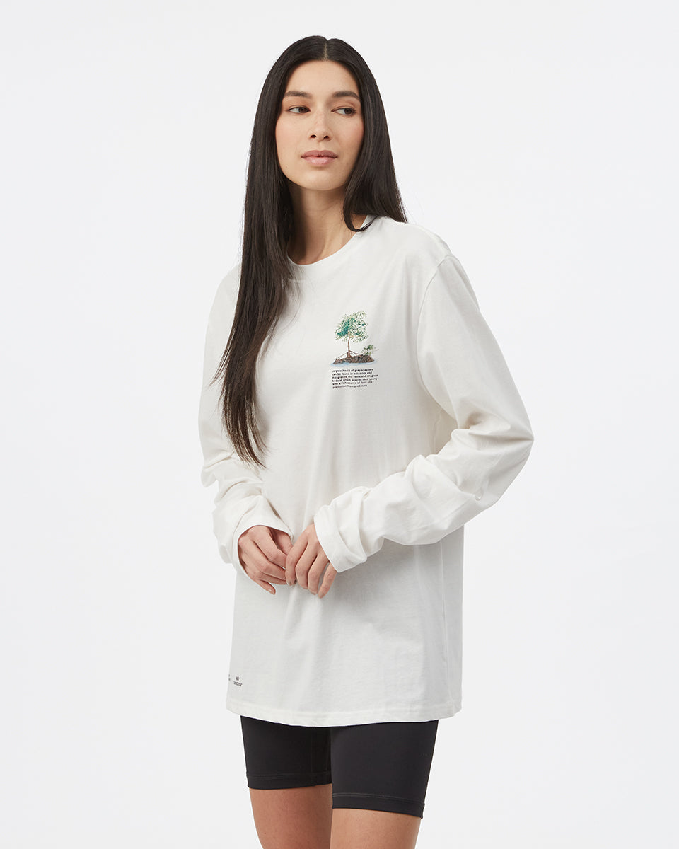 White Organic Cotton Graphic Longsleeve