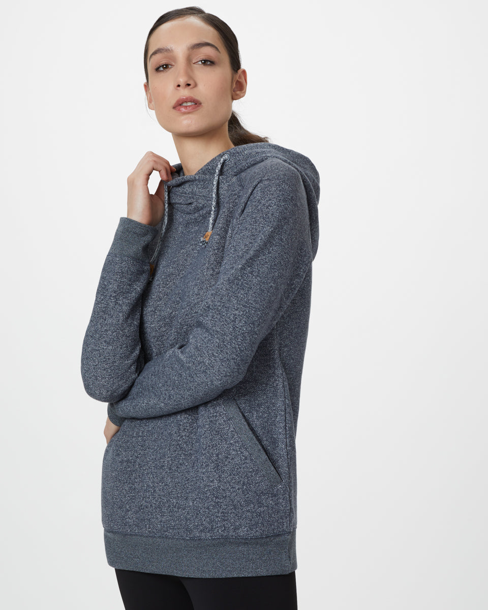 Blue Organic Cotton Pullover Hoodie