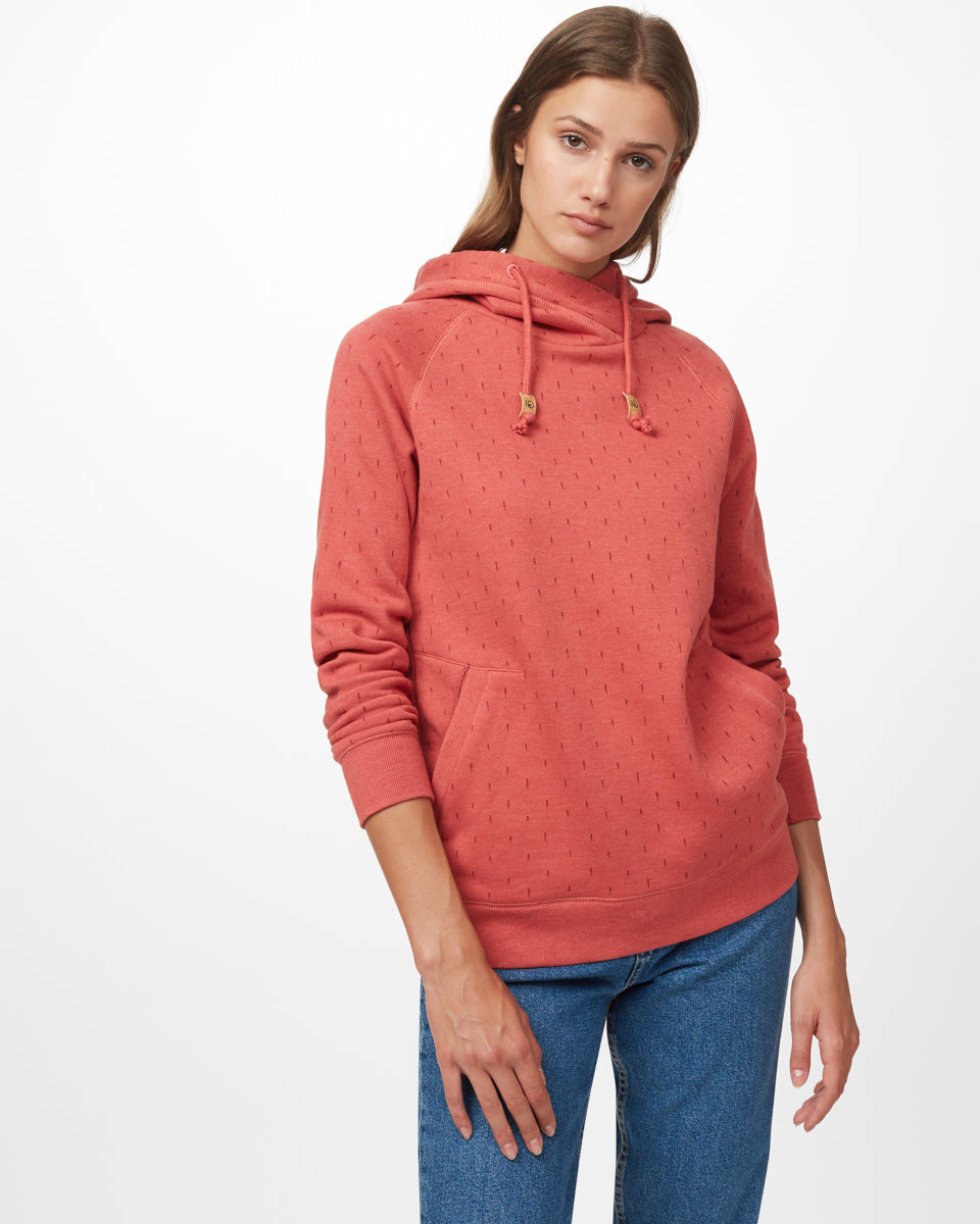 Red Organic Cotton Pullover Hoodie