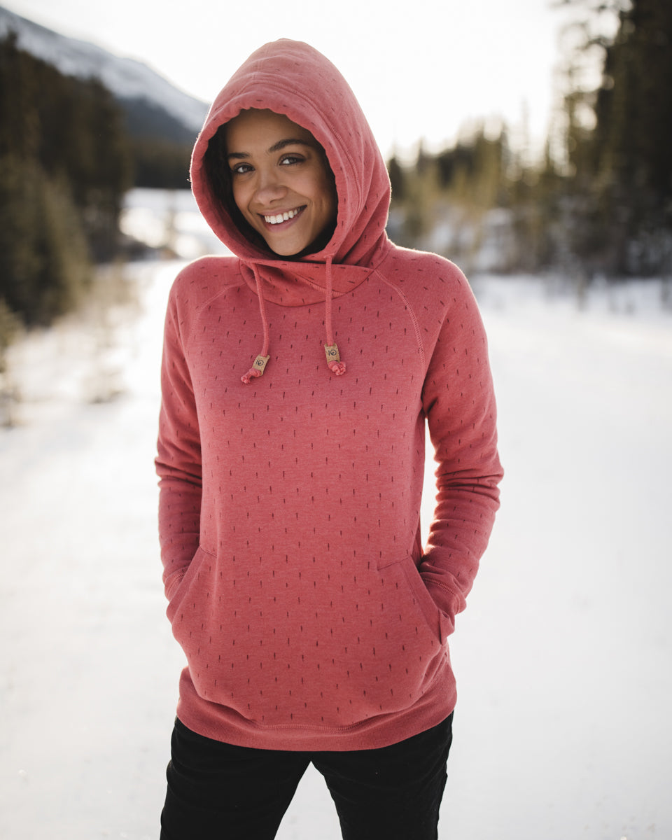 Red Organic Cotton Pullover Hoodie