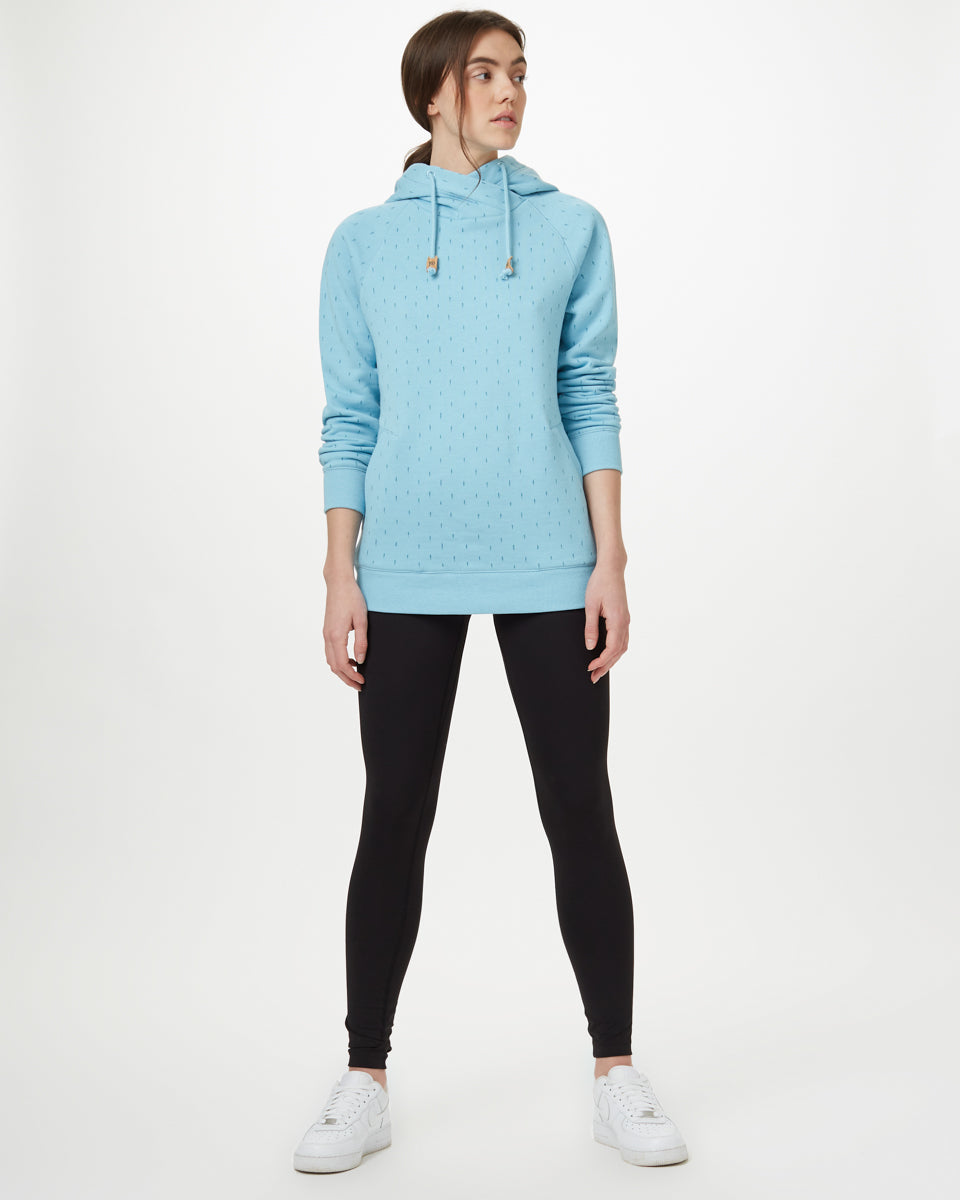 Blue Organic Cotton Pullover Hoodie