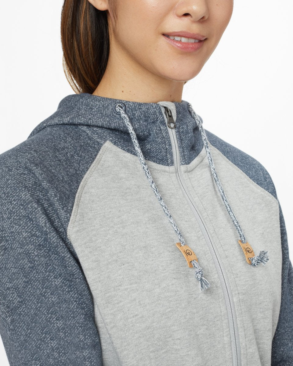 Blue Organic Cotton Zip-Up Hoodie