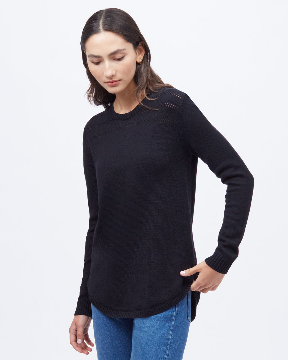 Black Women's Wool Knit Jumper