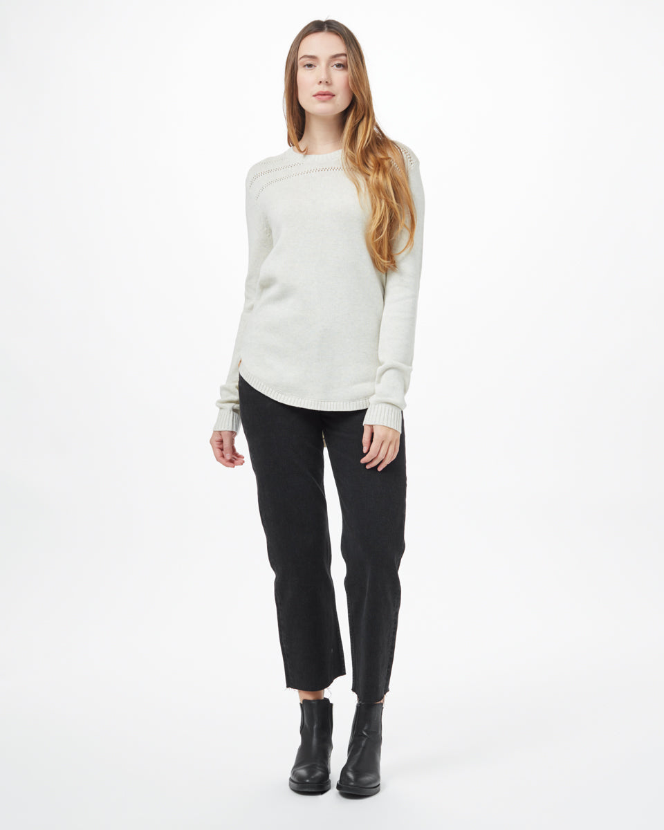 White Women's Wool Knit Jumper