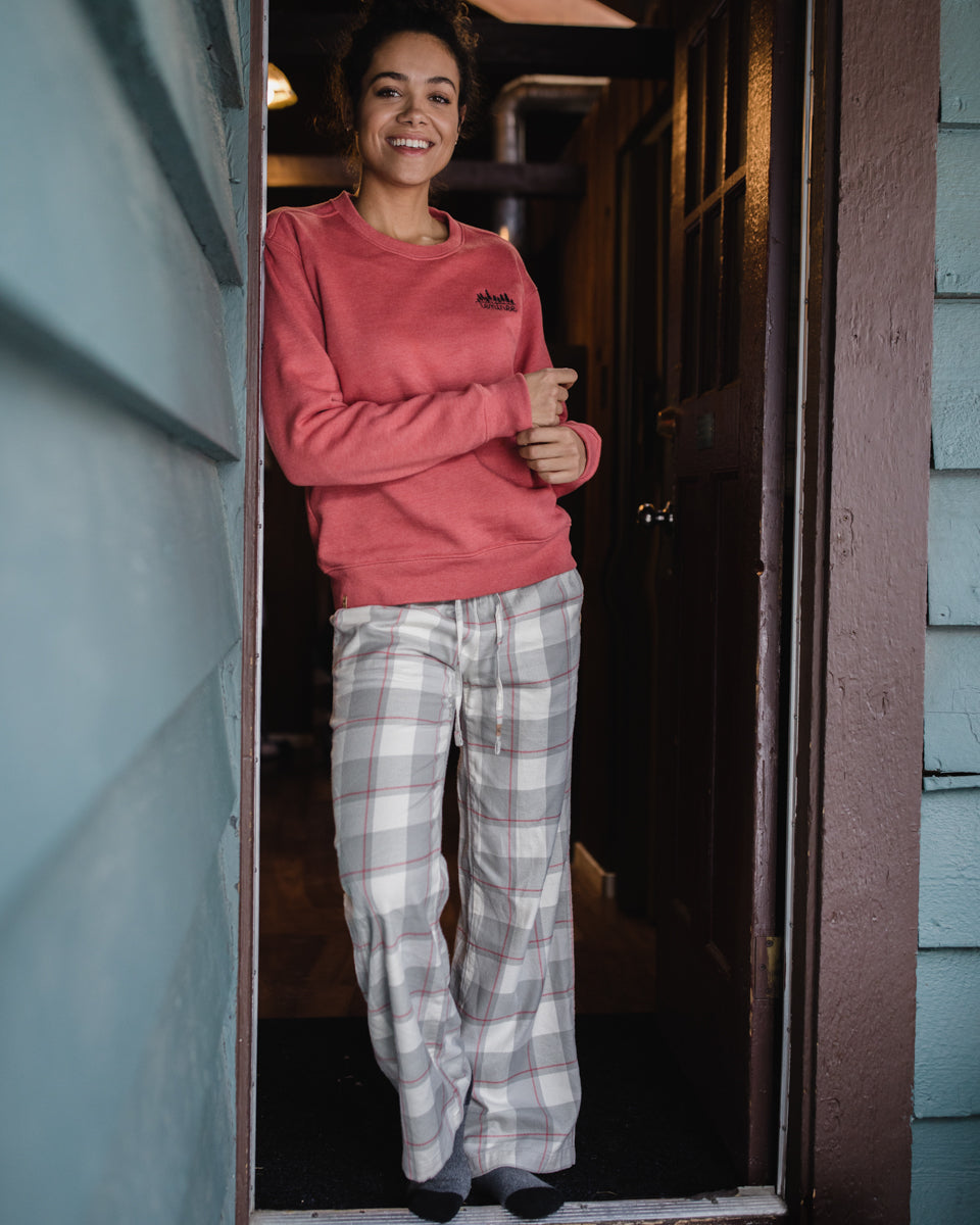 Gray Women's Plaid Pajama Pants