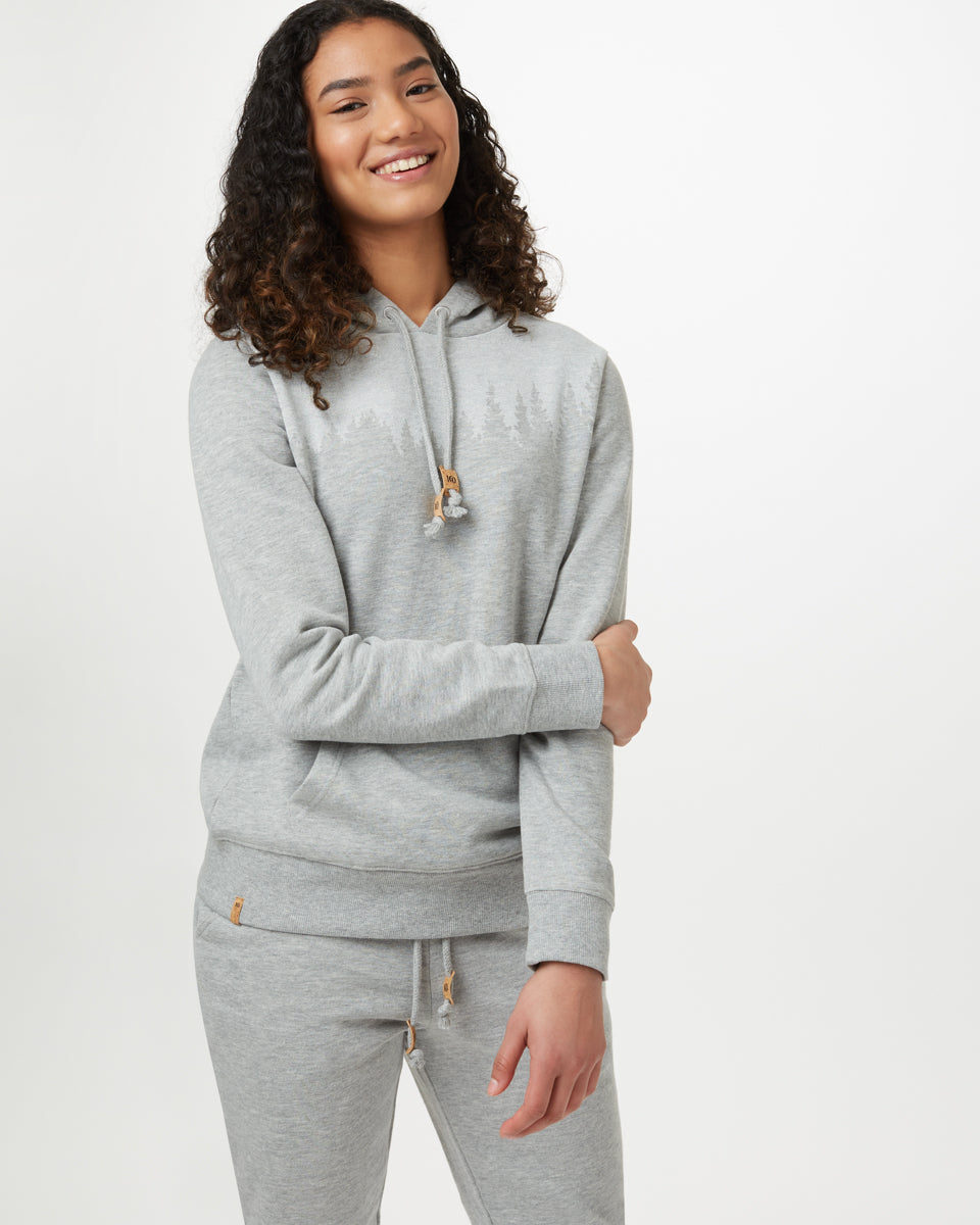 Gray Women's Graphic Pullover Hoodie