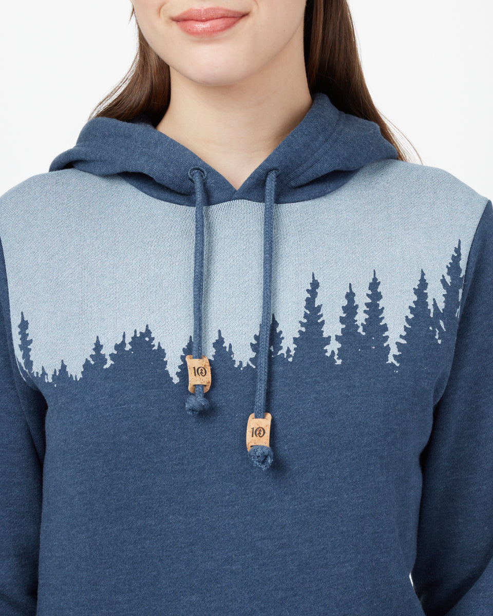 Blue Women's Graphic Pullover Hoodie