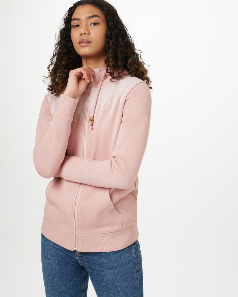 Pink Tree Graphic Pullover Hoodie