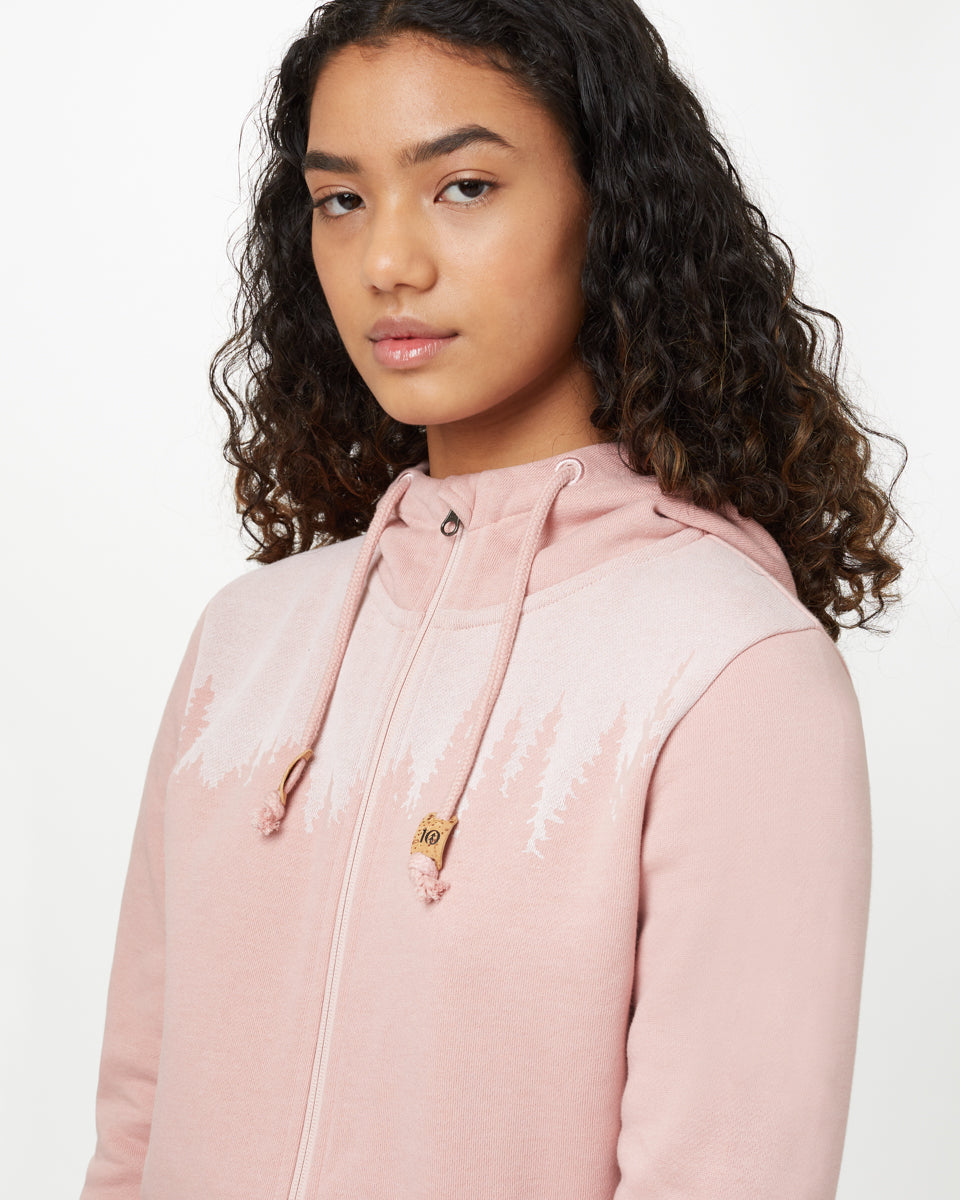 Pink Tree Graphic Pullover Hoodie