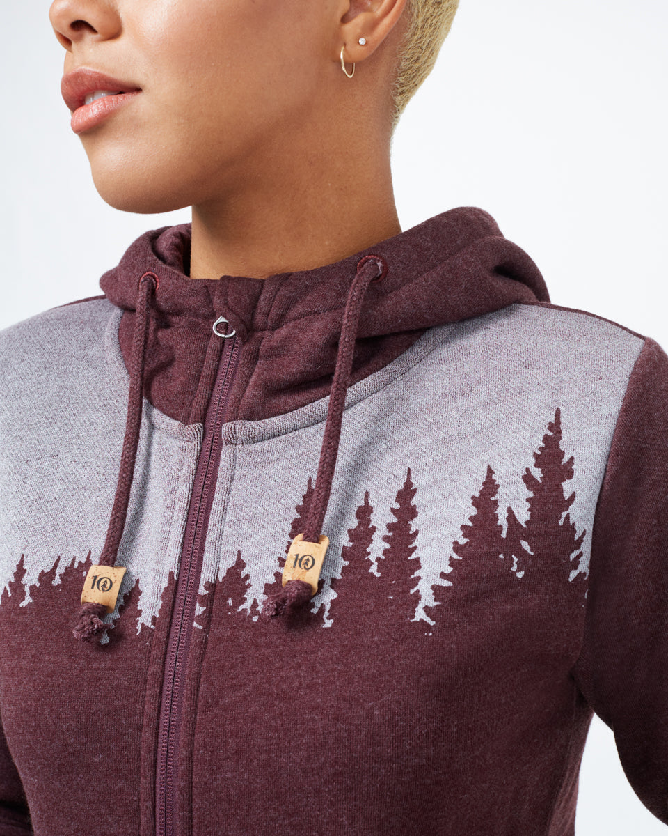 Red Tree Graphic Pullover Hoodie
