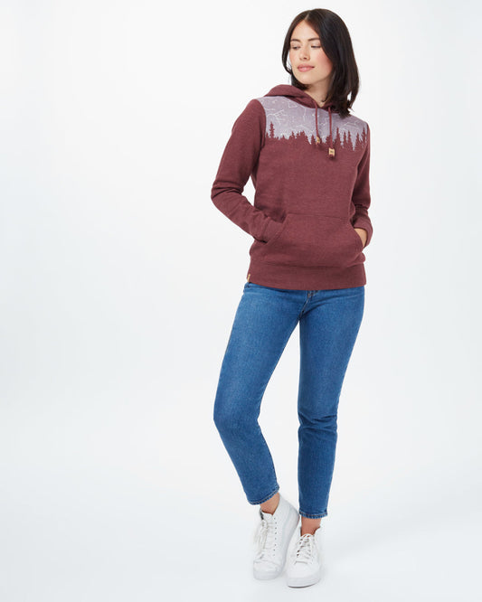 Red Tree Graphic Pullover Hoodie