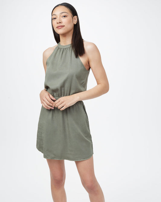 Green Women's Halterneck Summer Dress
