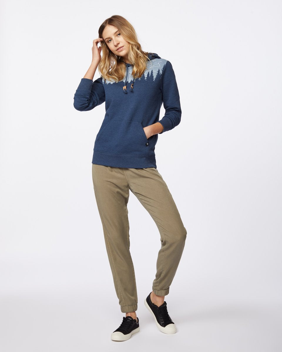 Blue Tree Graphic Pullover Hoodie