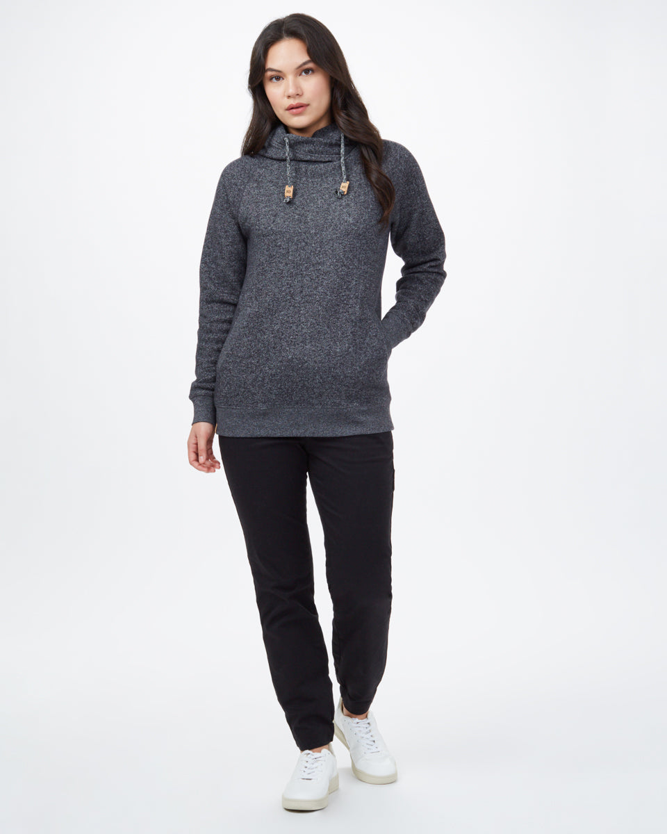 Black Organic Cotton Pullover Hoodie