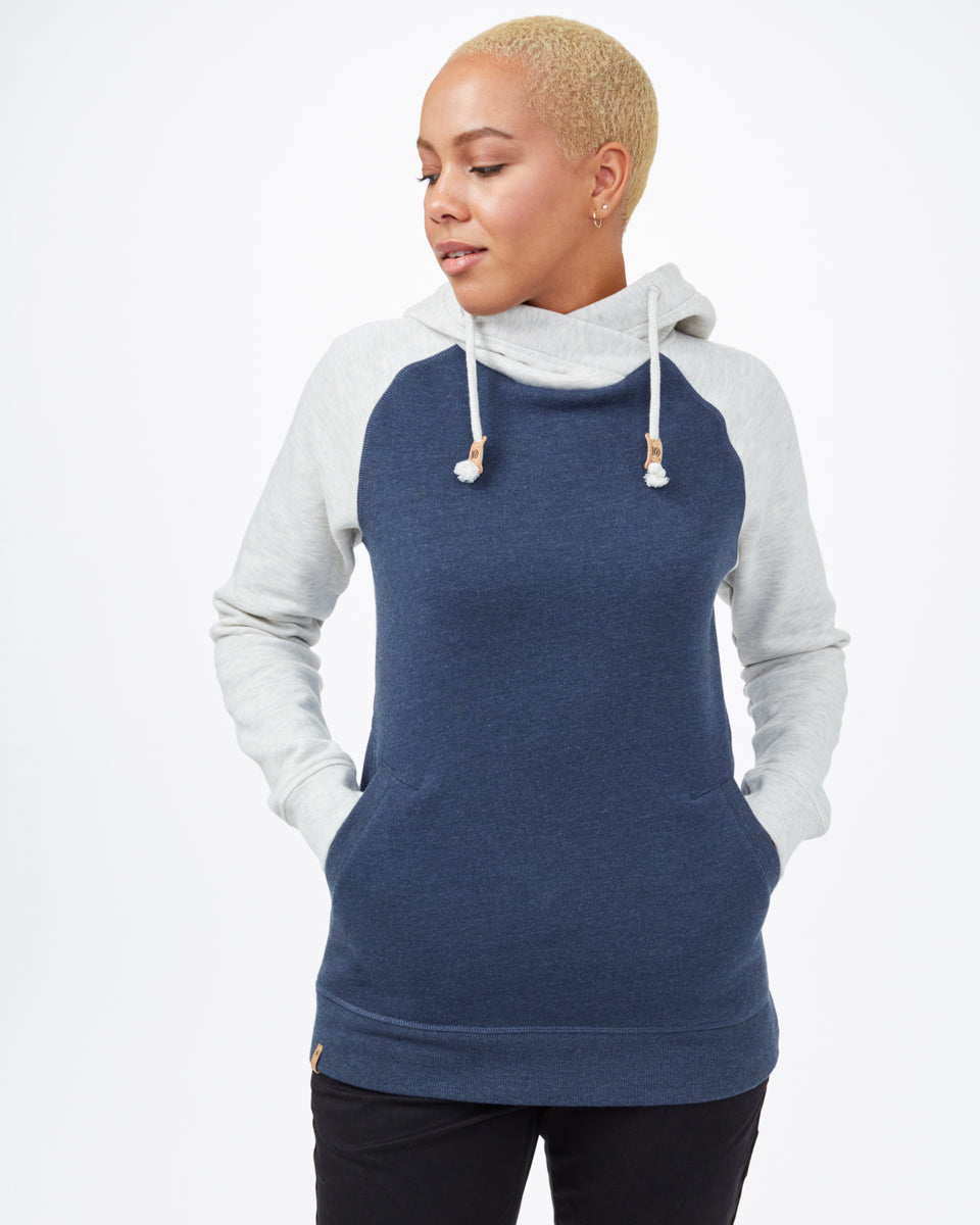 Blue Organic Cotton Pullover Hoodie