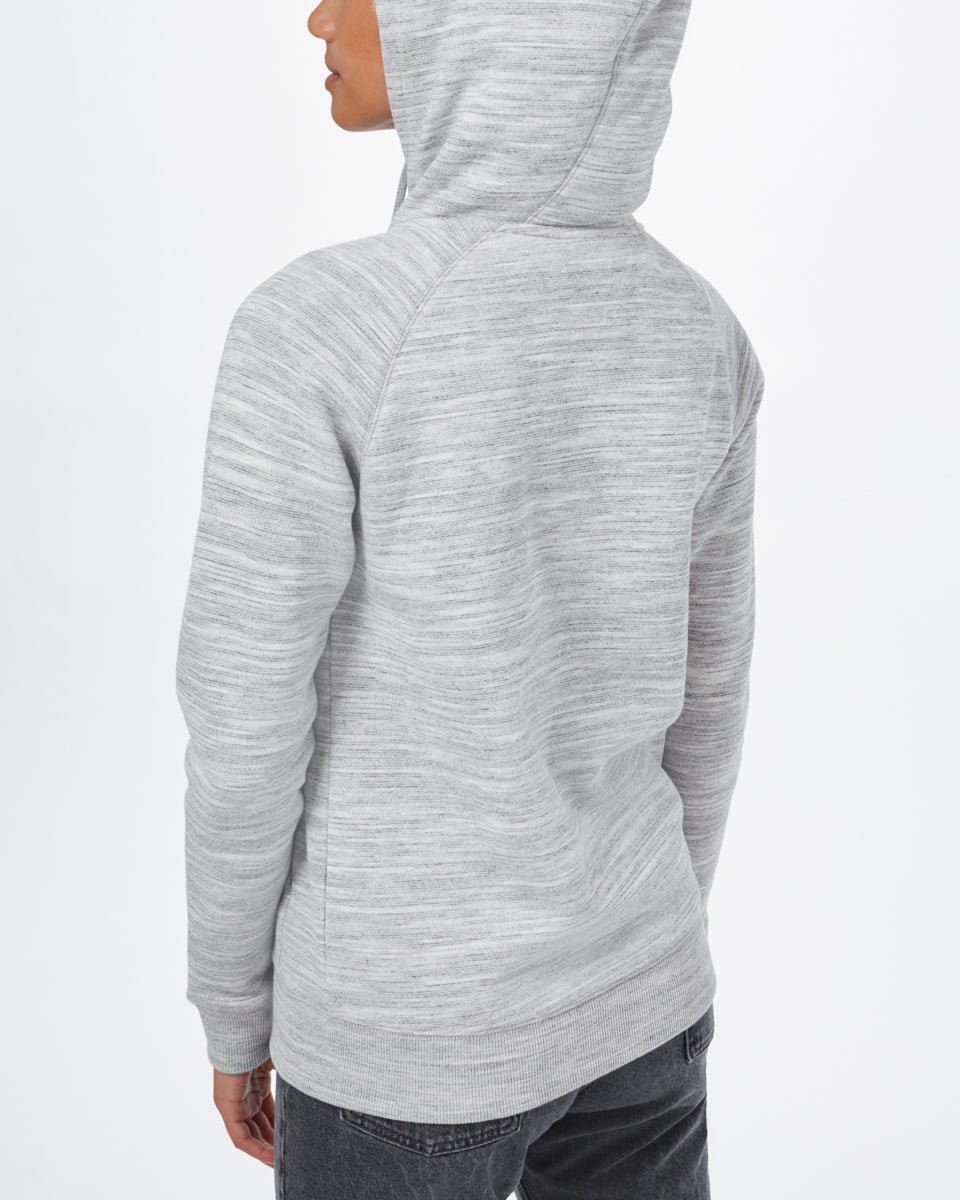 Gray Organic Cotton Zip-Up Hoodie
