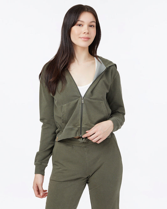 Green Organic Cotton Zip Up