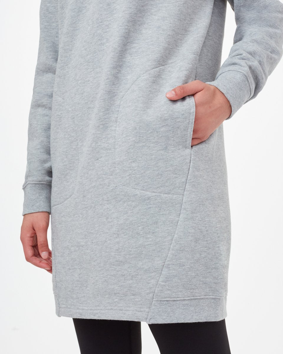 Gray Women's Crew Neck Sweater Dress