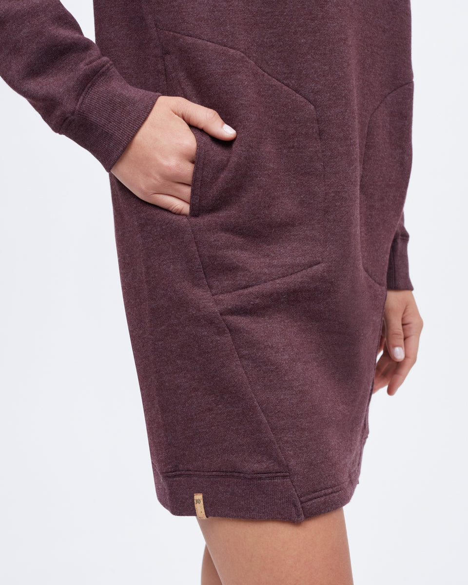 Red Women's Crew Neck Sweater Dress