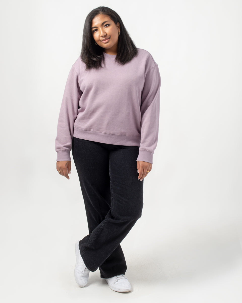 Purple Women's Fleece Long Sleeve Sweatshirt