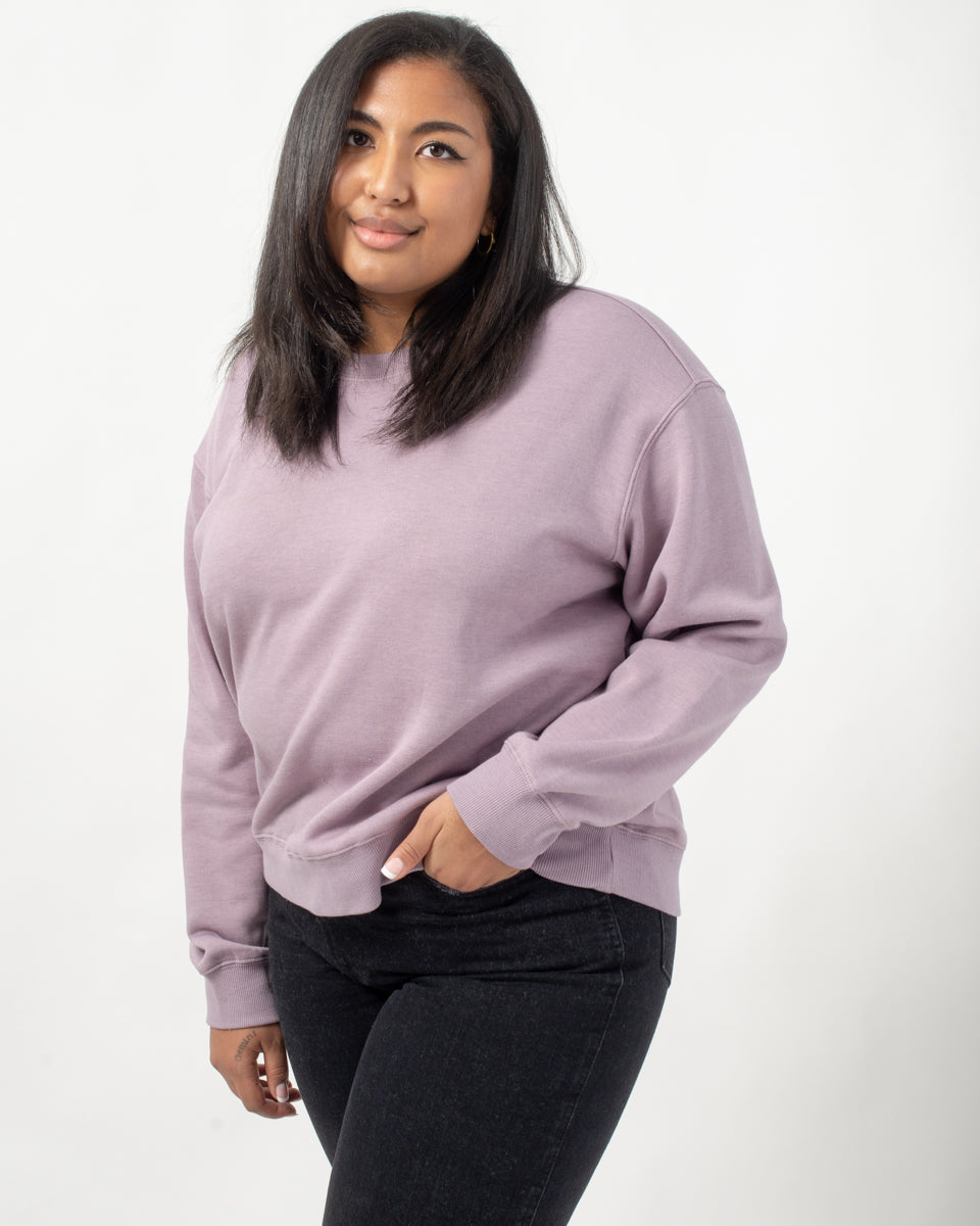 Purple Women's Fleece Long Sleeve Sweatshirt