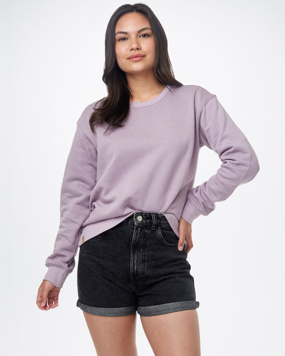 Purple Women's Fleece Long Sleeve Sweatshirt
