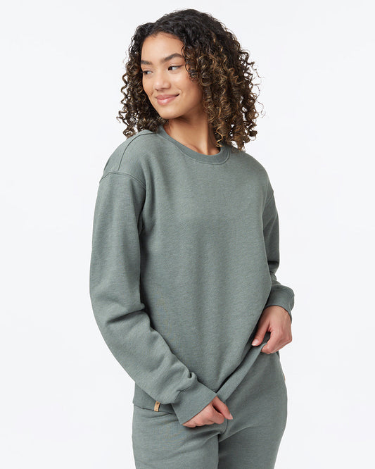 Green Women's Fleece Long Sleeve Sweatshirt