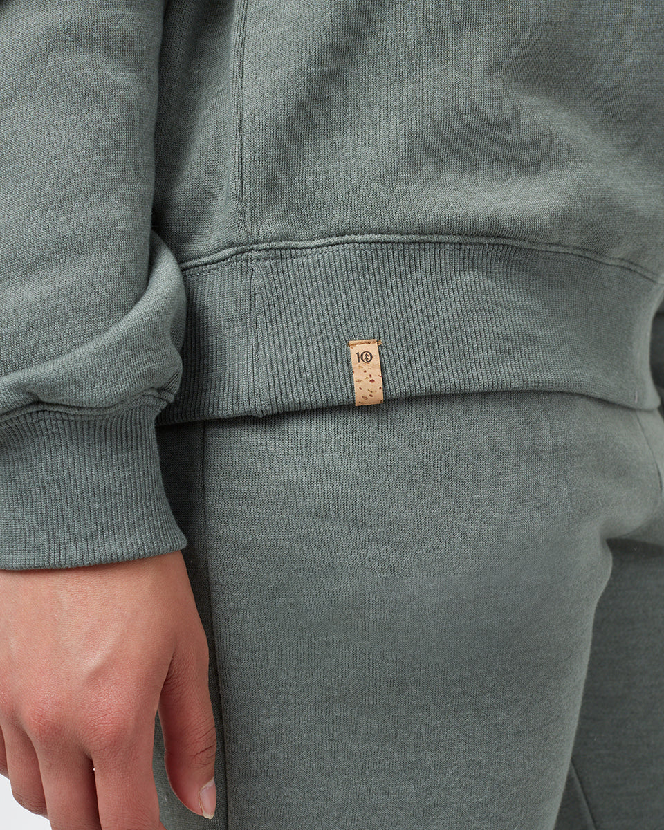 Green Women's Fleece Long Sleeve Sweatshirt