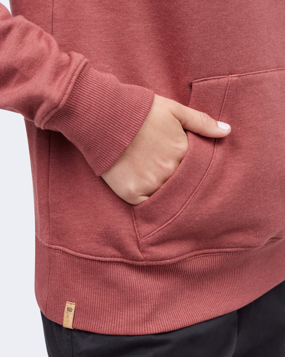 Red Women's Eco-Friendly Pullover Hoodie