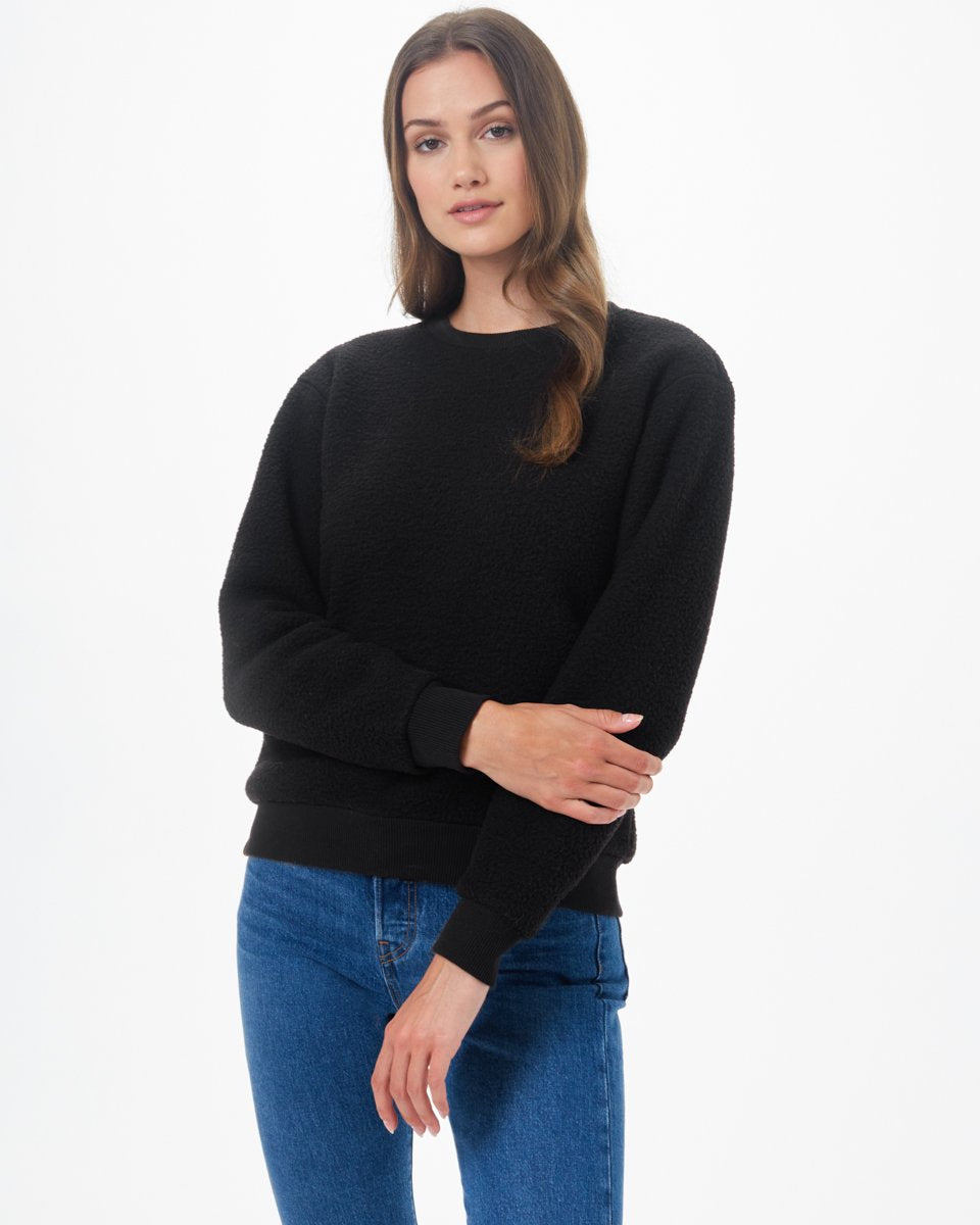 Black Women's Sherpa Sweatshirt