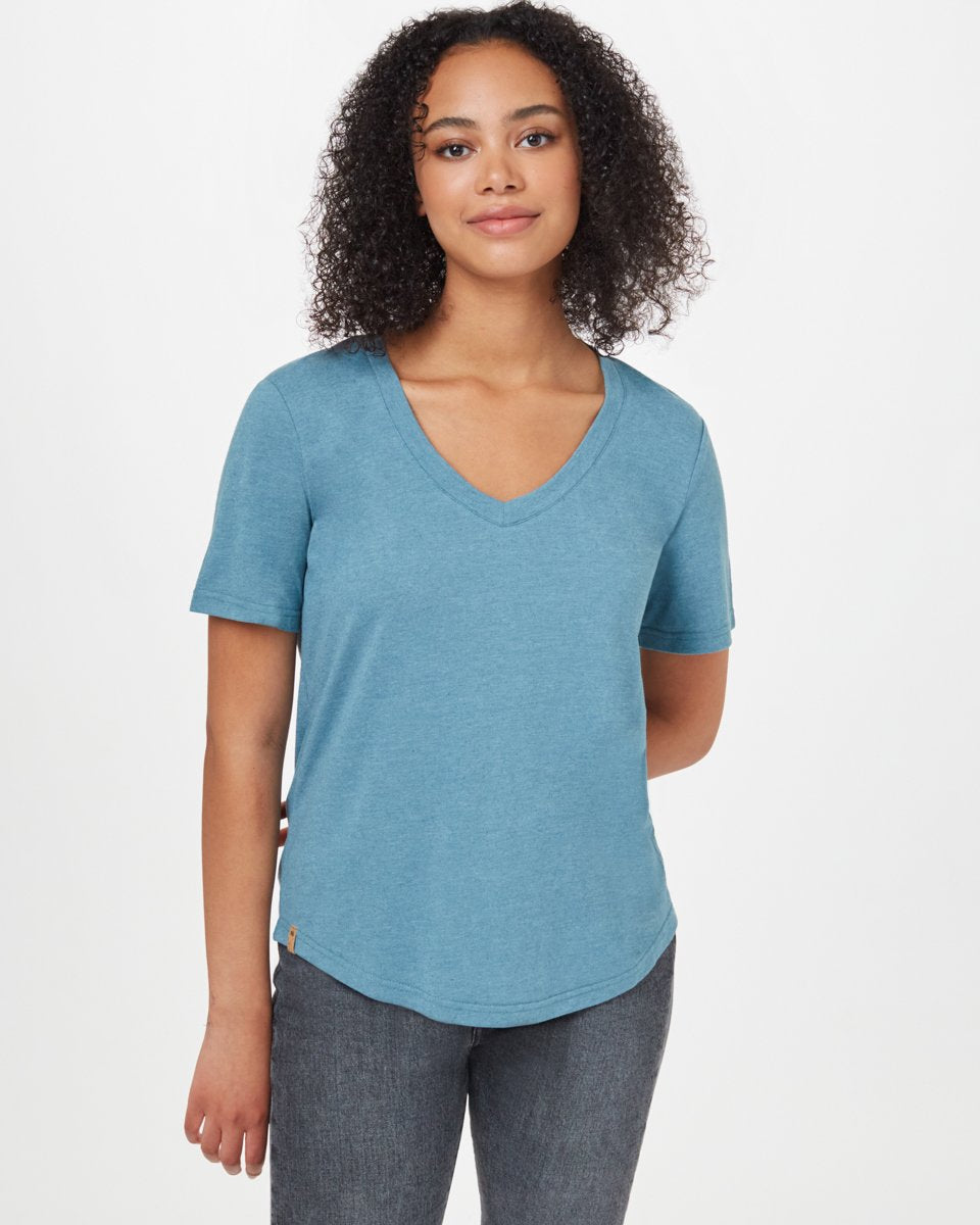 Blue Women's Scoop Neck Top